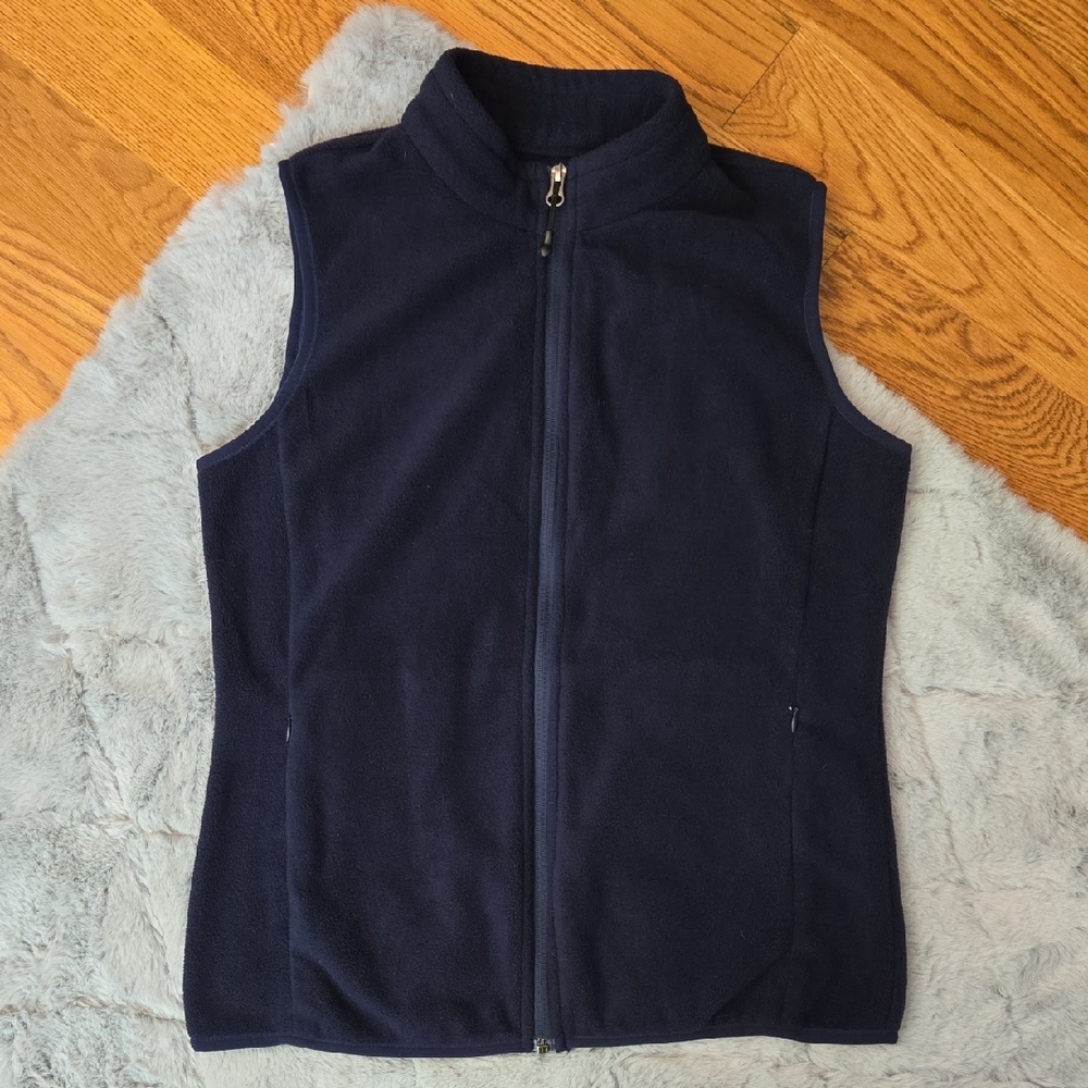 Funiloth Navy Fleece Full Zip Vest, Womens Small, Great Condition